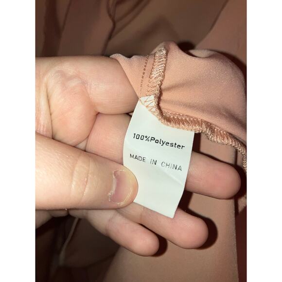 Prettygarden peach mini dress sating feeling size large - Picture 7 of 7